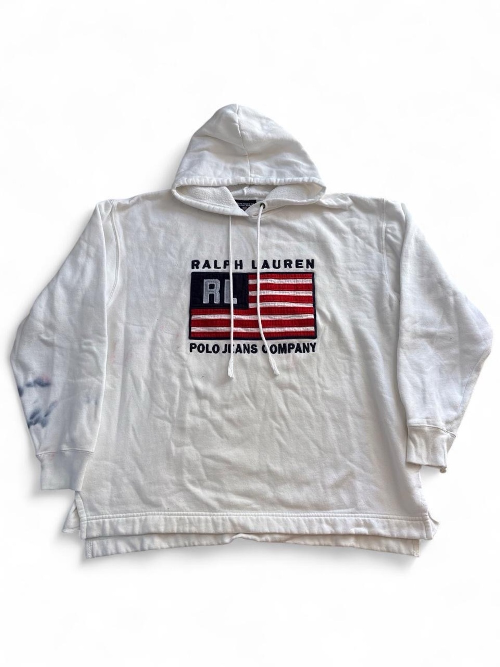 Vintage Polo Jeans Co. Ralph Lauren American Flag Hoodie – M/L